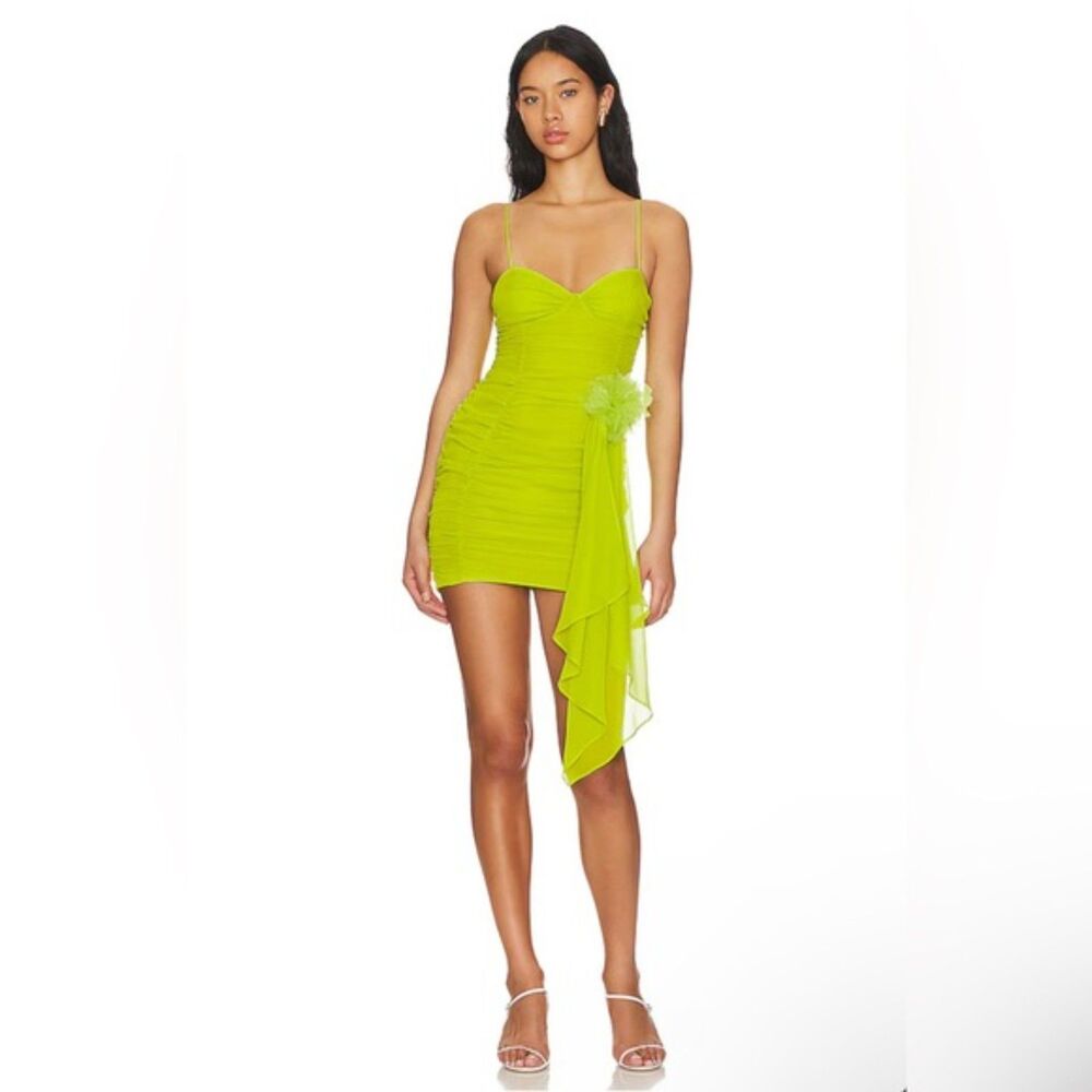 For Love & Lemons Lorlai Lime mini dress XS